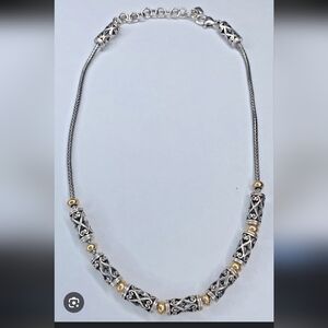 Vintage Brighton Desire Scroll Barrell Necklace With Earrings